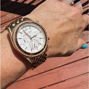Michael Kors Large Face Watch in Rose Gold